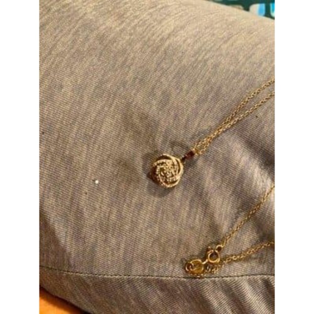 sterling cz flower pendant necklace
